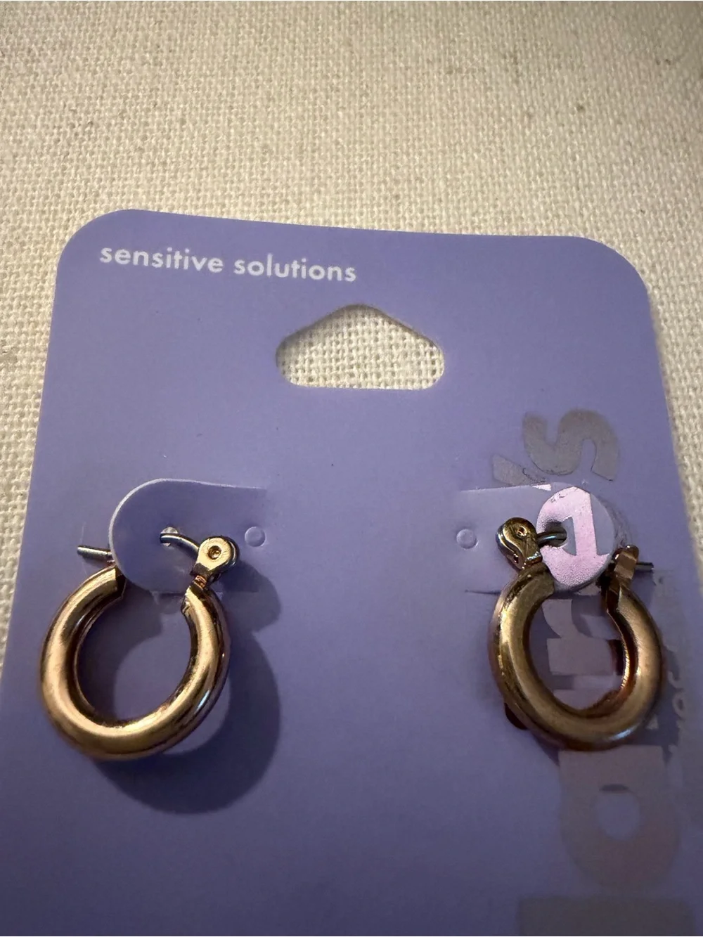 Claire's Gold sensitive solutions Hoop Earrings